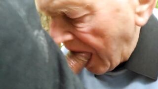 Watch me take a hot load in the park while old dude chows down on my hard rod