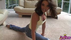 busty brunette babe vanessa lane ass-fucked and thirsty for cum