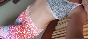 Sweaty me in a sexy tight yoga pants  Yayy I had a great session again