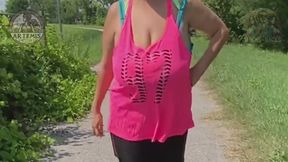 MILF Gets Huge Tits Wet