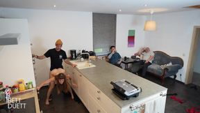 Kitchen Fuck in Front of Friends!!