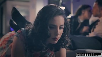 Brunette slaves submit to their master in a kinky threesome