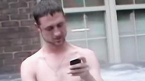 ”Amateur dudes jerking off their thick dicks after shaving”