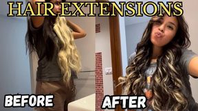 Before and After: Blonde hair extensions