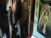 irish business man big cock edging jerk-off in office