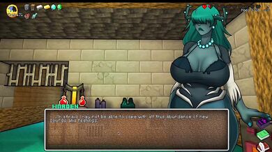 Love is blind she married the warden with creamy overflow in Minecraft hornycraft cartoon