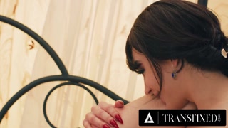 TRANSFIXED - Lesbian Trans Bride Ariel Demure Creampies Her Cis Wife Sophia Burns During Honeymoon