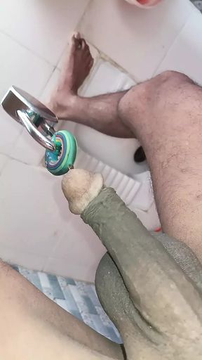 Sissy hanging big lock with penis