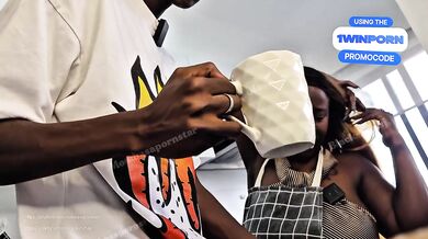 Stepmom gave her stepson a rough kitchen quickie in Nairobi Kenya