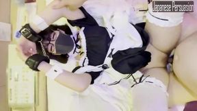 Devilish Glasses Beauty. Maid Cosplay Leads to Raw Intimate Session