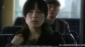 Seductive Japanese Babe Gives Mind-Blowing Blowjob To Stranger On Public Transport