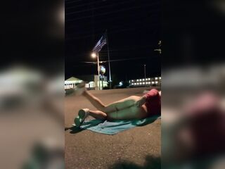 Unbelievably Risky Outdoor Trans TS Public Sex Toy Butt Bang Hawt Sissyslut