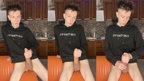18yo alone strokes monster dick imagining classmate begging
