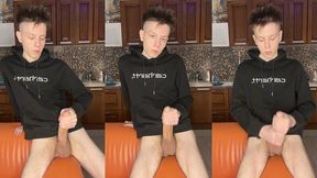 18yo alone strokes monster dick imagining classmate begging