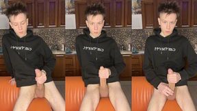 18yo alone strokes monster dick imagining classmate begging