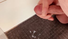Cumshot in the shower