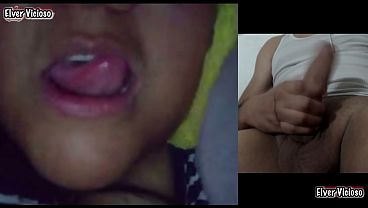 La esposa de mi jefe queria que le de clases en videollamada y se le salio la puteria y nos masturbamos juntos