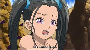 Blue Dragon Fanservice - Bouquet is stripped naked by an enemy!