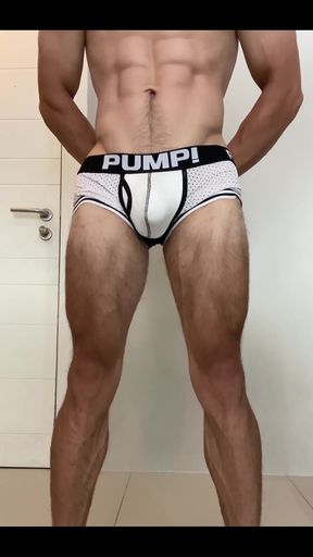 Big Russian Boy Show His Muscle Legs and Body