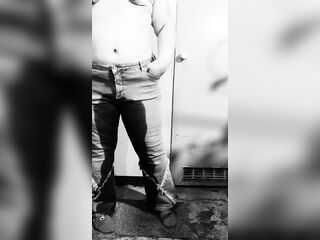 Mature BBW locked in basement pees in her jeans