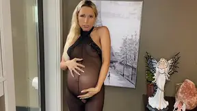 Hot milf in lingerie teases and shows off big tits