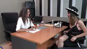 Erotic Office Encounter: Mavi Burbujita Fingers Melany Furie Passionately