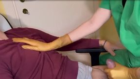 HORNY DOUBLE GLOVED DENTIST WILL MAKE YOU CUM ON YOUR CHAIR - NORIX GLOVES