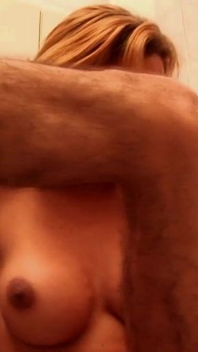 Raw Fucked and Covered in Cum in the Bathroom