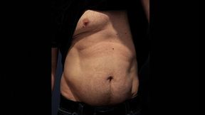 Shirt Lift Show Belly Muscle Moving and Rolling