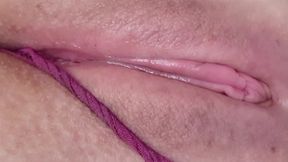 Pussy Play with Dildo and Vibrator Play Close up