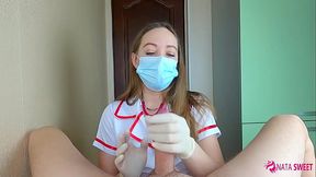 Real nurse knows exactly what you need for relaxing your balls! She suck dick to hard orgasm! Amateur POV blowjob full video porn! Active by Nata Sweet