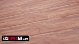 Horny Stepbro Cums Home And Catches His Adorable Step Sister Bouncing Her Bubble Butt In The Kitchen