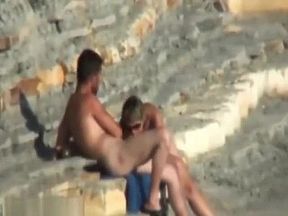 Spying on real amateurs fucking by the beach