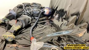 Fejira com &ndash; Heavy rubber bondage and mask play 02