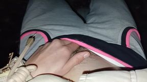 Me and my neighbor are hiding in an abandoned house to masturbate