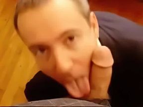 Older Businessman Sucks His Well-Endowed Boss on Webcam