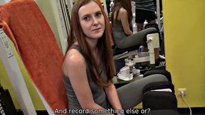 Athletic babe with a big butt gets naughty with a hunter in the gym