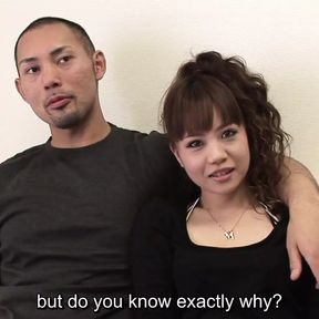 Japanese girlfriend has raw sex in front of happy boyfriend