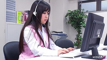 Petite Japanese Office Girl seduce to multiple Creampie Gangbang and Bukkake Sex in Uncensored JAV