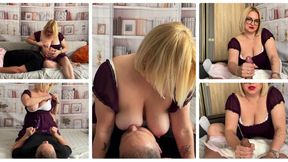 Reward for good behavior! Handjob in diapers MP4