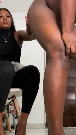 BLACK NIGERIAN FEMDOM MISTRESS DOMINATES HER DOMESTIC SLAVE   Clip 3
