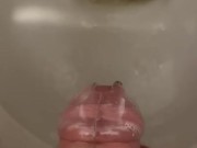 Peeing with my cage on