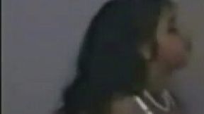 She smokes and lies on the bed all ready for oral sex