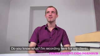 FemaleAgent. Sexy MILF agent teaches stud how to fuck