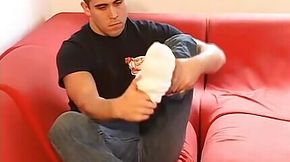 Gay boy takes his socks off and teases with his feet