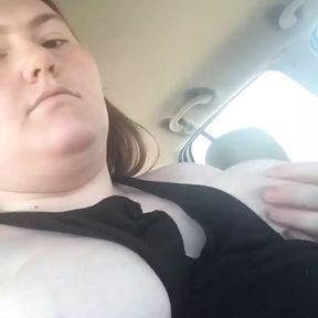 First time driving with my tits out