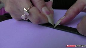 I cut a leather belt or several sheets of paper at the same time