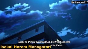 Two anime babes share the biggest cock in town