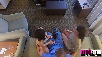 Dirty minded babysitter ended up having a threesome with her employers and enjoyed it a lot