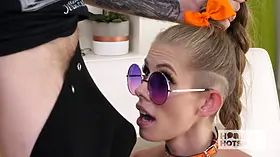 Skinny Blonde Kyaa Begs To Get Fucked By Bryan Gozzling!